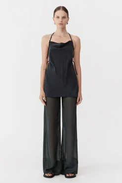 St. Agni Adjustable Strap Top - Black