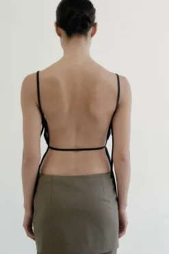 St. Agni Adjustable Strap Top - Black