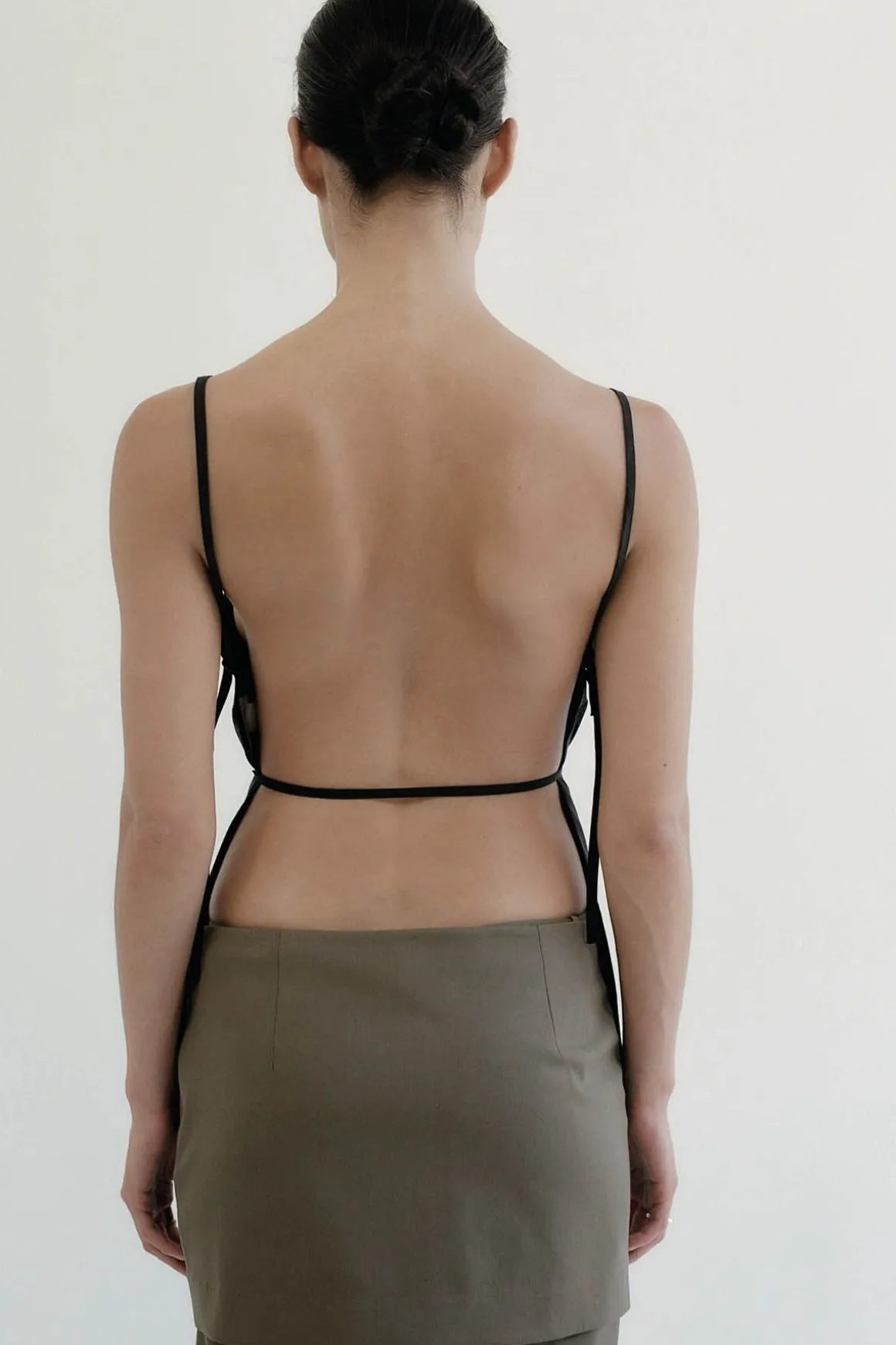 St. Agni Adjustable Strap Top - Black