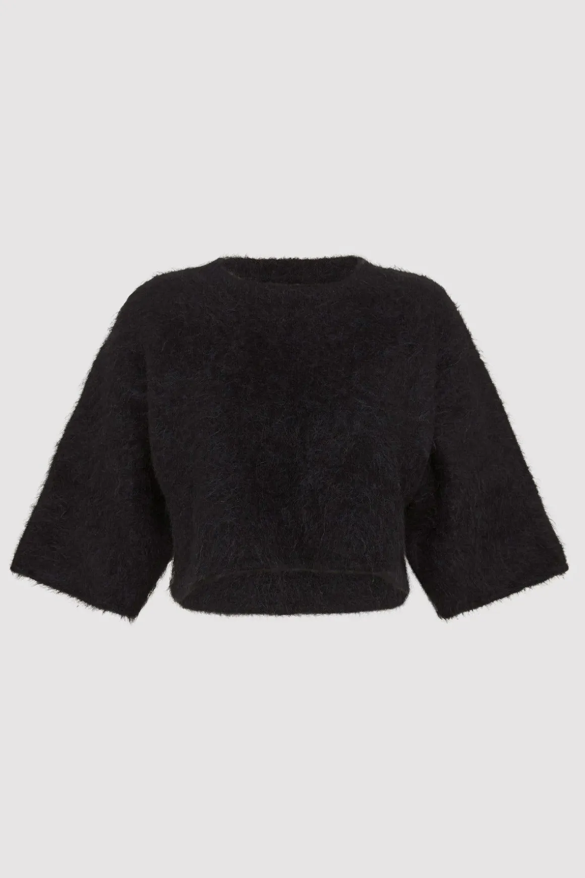 St. Agni Alpaca Cropped Tee - Black