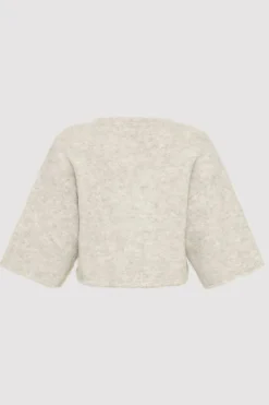 St. Agni Alpaca Cropped Tee - Light Grey