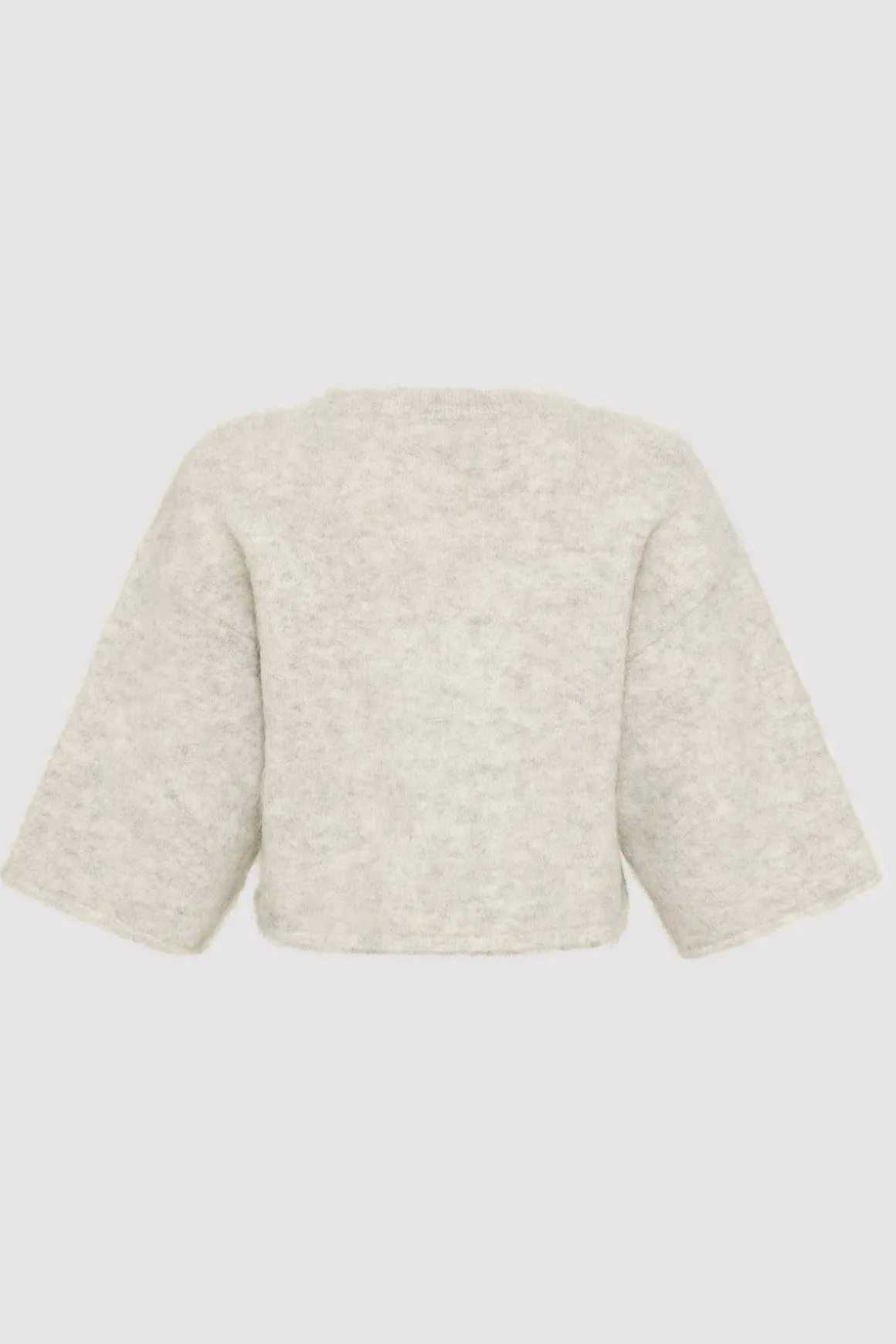 St. Agni Alpaca Cropped Tee - Light Grey
