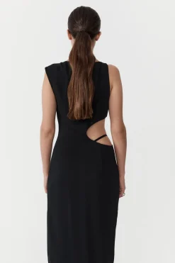 St. Agni Arc Cut Out Dress - Black
