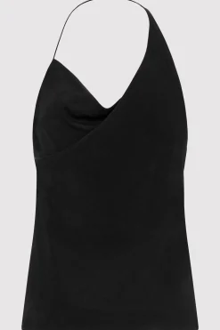 St. Agni Asymm Drape Top - Washed Black