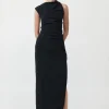 St. Agni Asymm Tuck Dress - Black