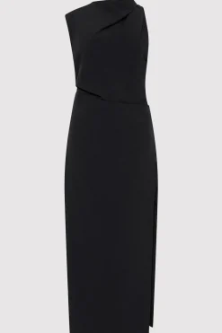 St. Agni Asymm Tuck Dress - Black