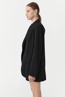 St. Agni Belt Detail Blazer - Black
