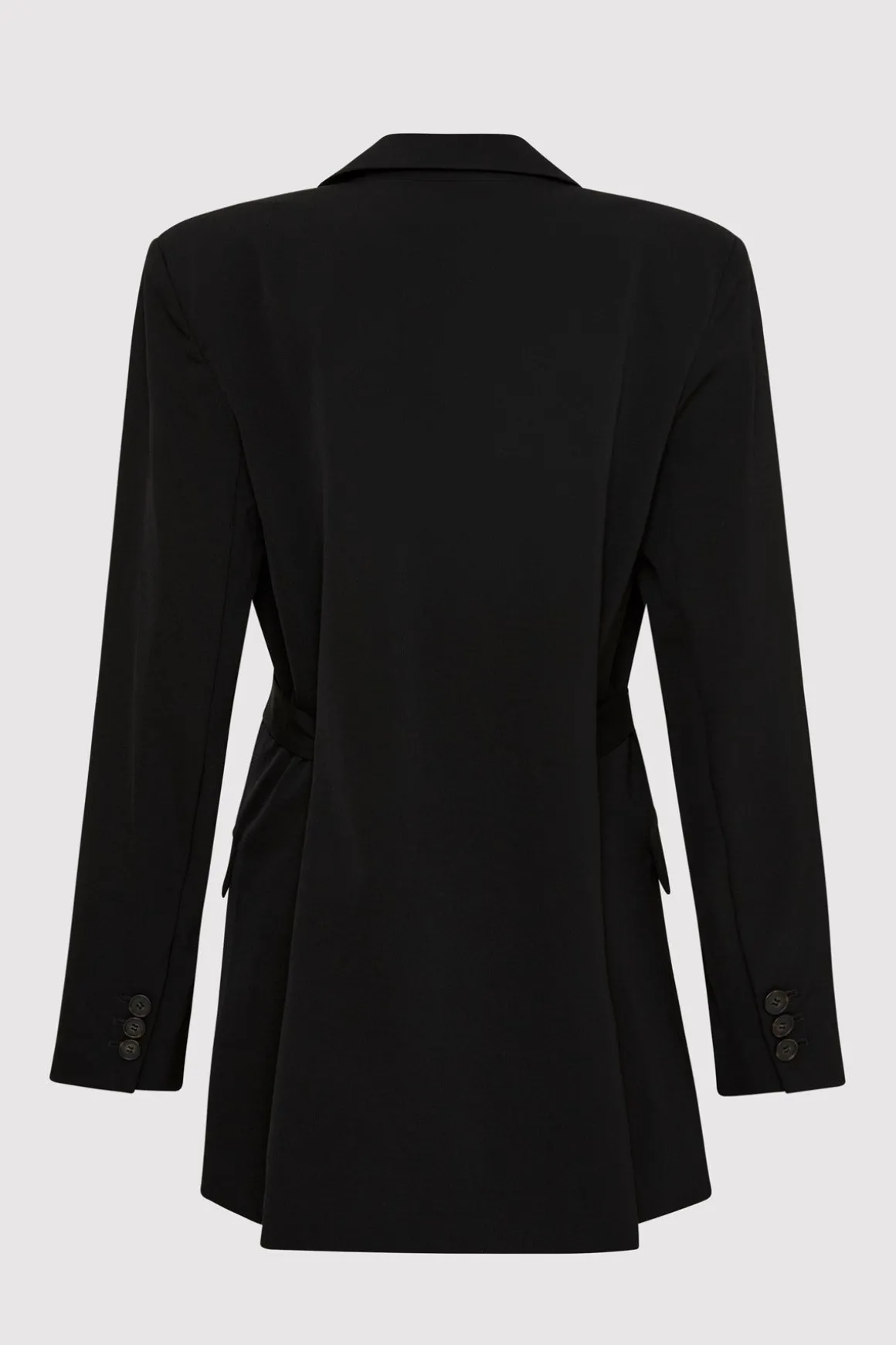 St. Agni Belt Detail Blazer - Black