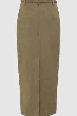 St. Agni Belted Pencil Skirt - Kelp