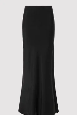 St. Agni Bias Slip Skirt - Black
