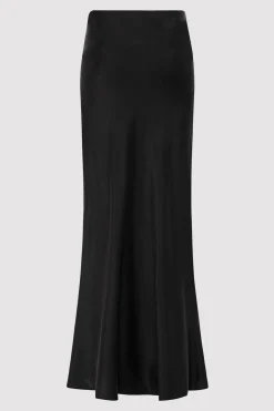 St. Agni Bias Slip Skirt - Black