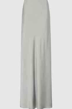 St. Agni Bias Slip Skirt - Silver