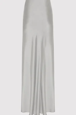 St. Agni Bias Slip Skirt - Silver