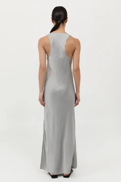 St. Agni Bias Tank Dress - Silver