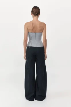 St. Agni Bustier Top - Grey Heather