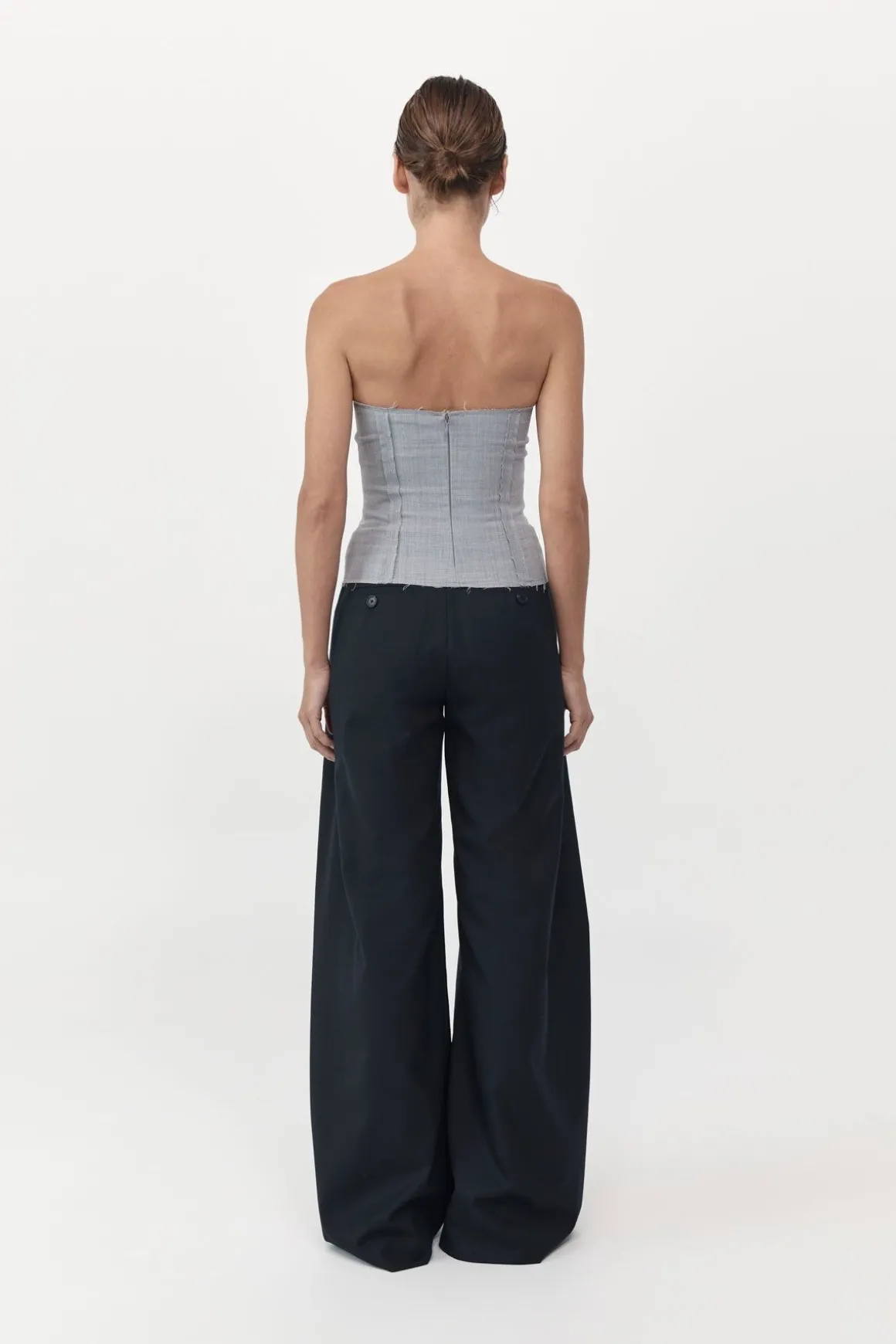 St. Agni Bustier Top - Grey Heather