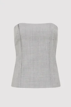 St. Agni Bustier Top - Grey Heather