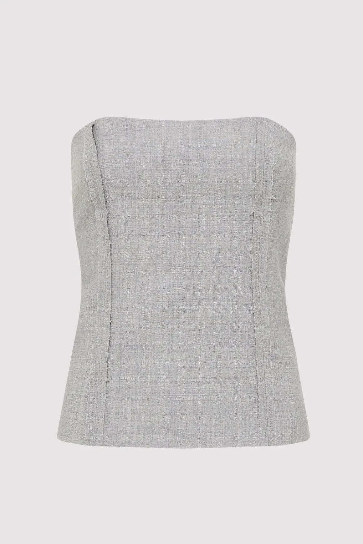 St. Agni Bustier Top - Grey Heather