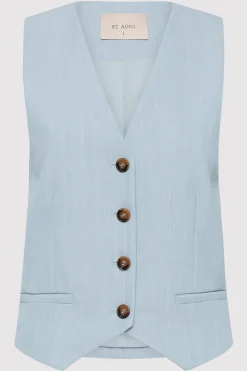 St. Agni Carter Vest - Stone Blue