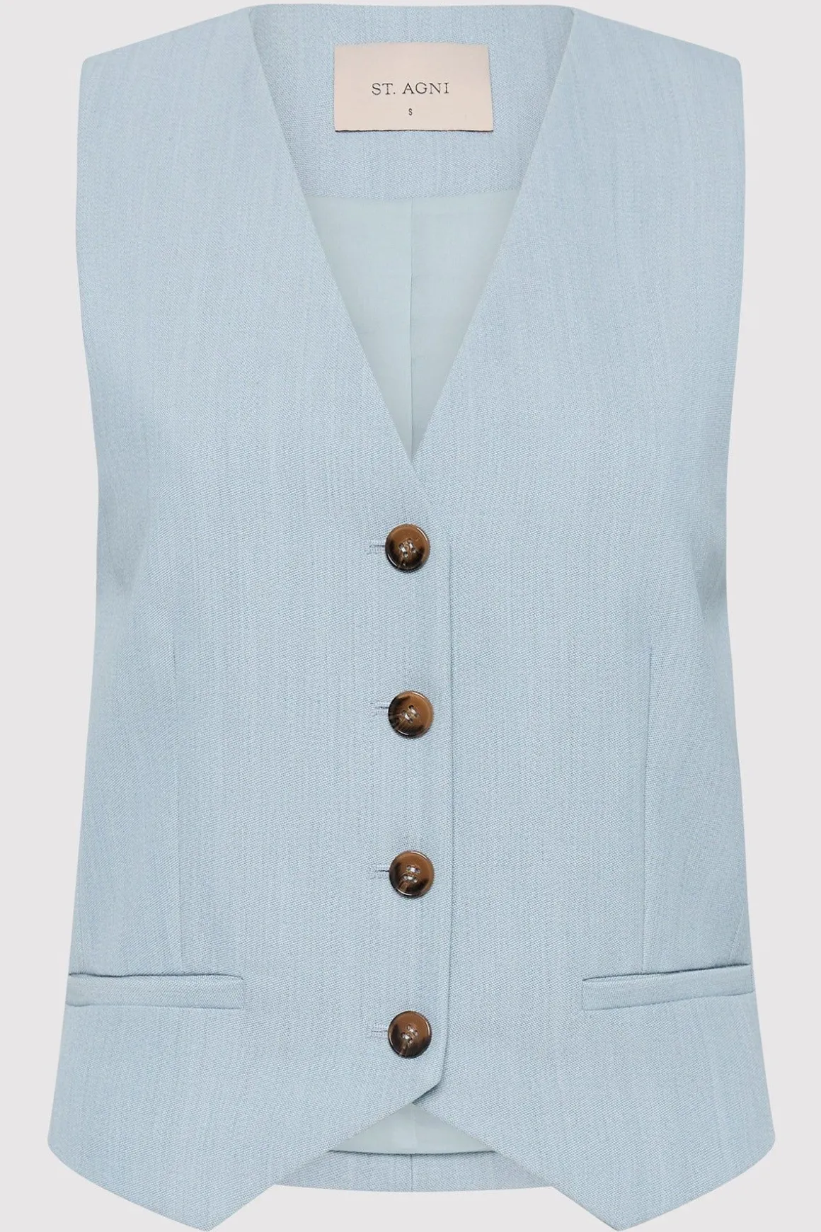 St. Agni Carter Vest - Stone Blue