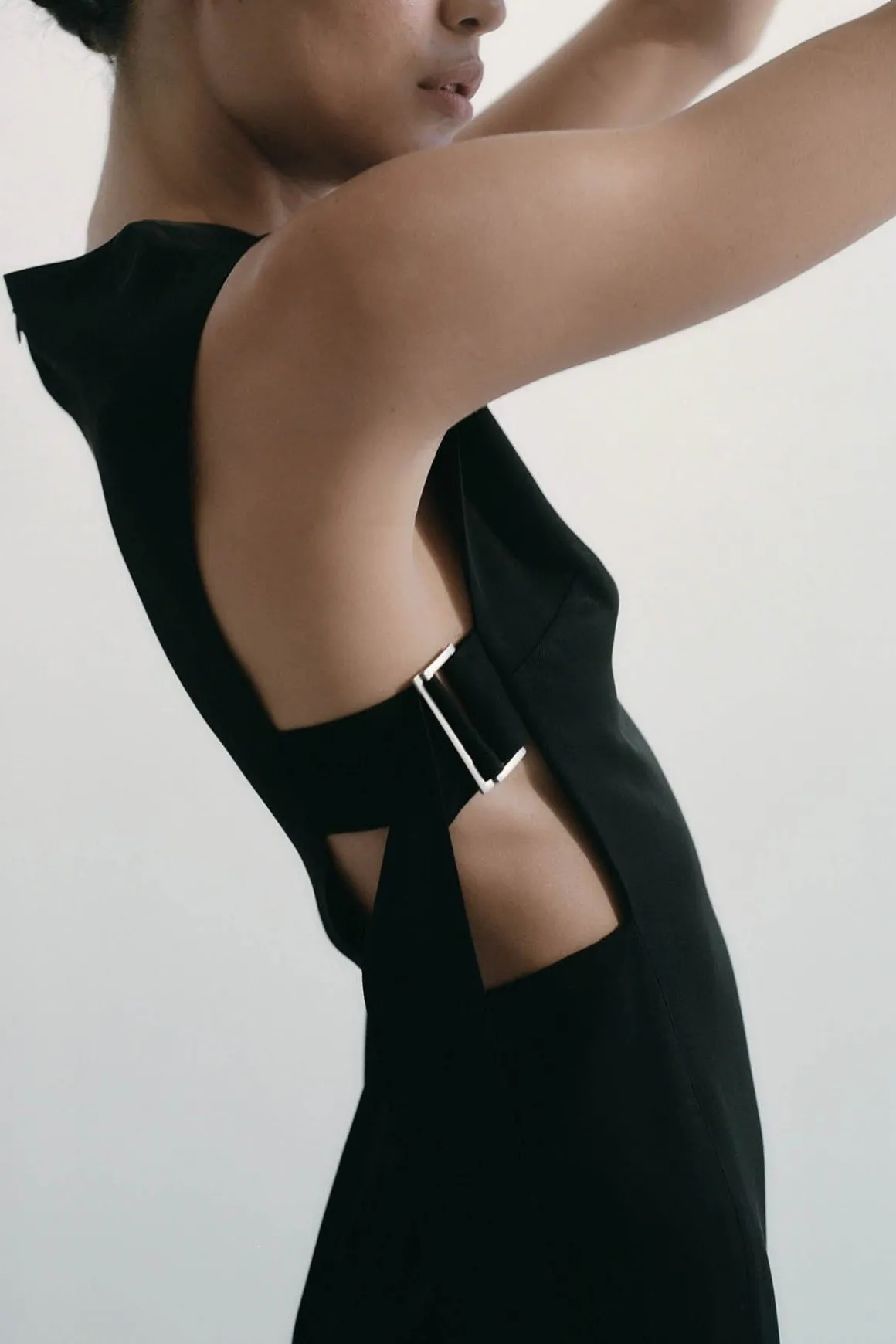 St. Agni Classic Side Detail Dress - Black