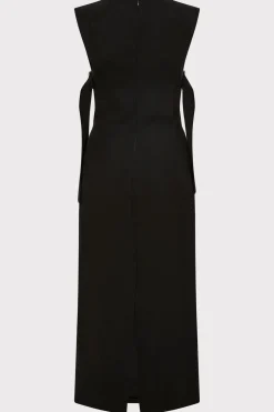 St. Agni Classic Side Detail Dress - Black
