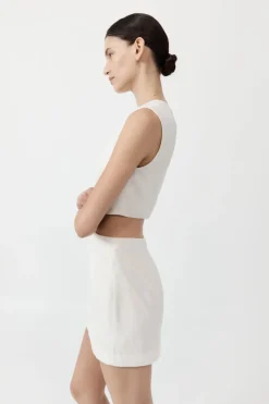 St. Agni Clip Buckle Mini Dress - Off White