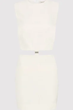 St. Agni Clip Buckle Mini Dress - Off White