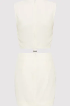 St. Agni Clip Buckle Mini Dress - Off White