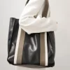 St. Agni Contrast Tote - Black