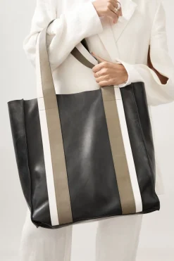 St. Agni Contrast Tote - Black
