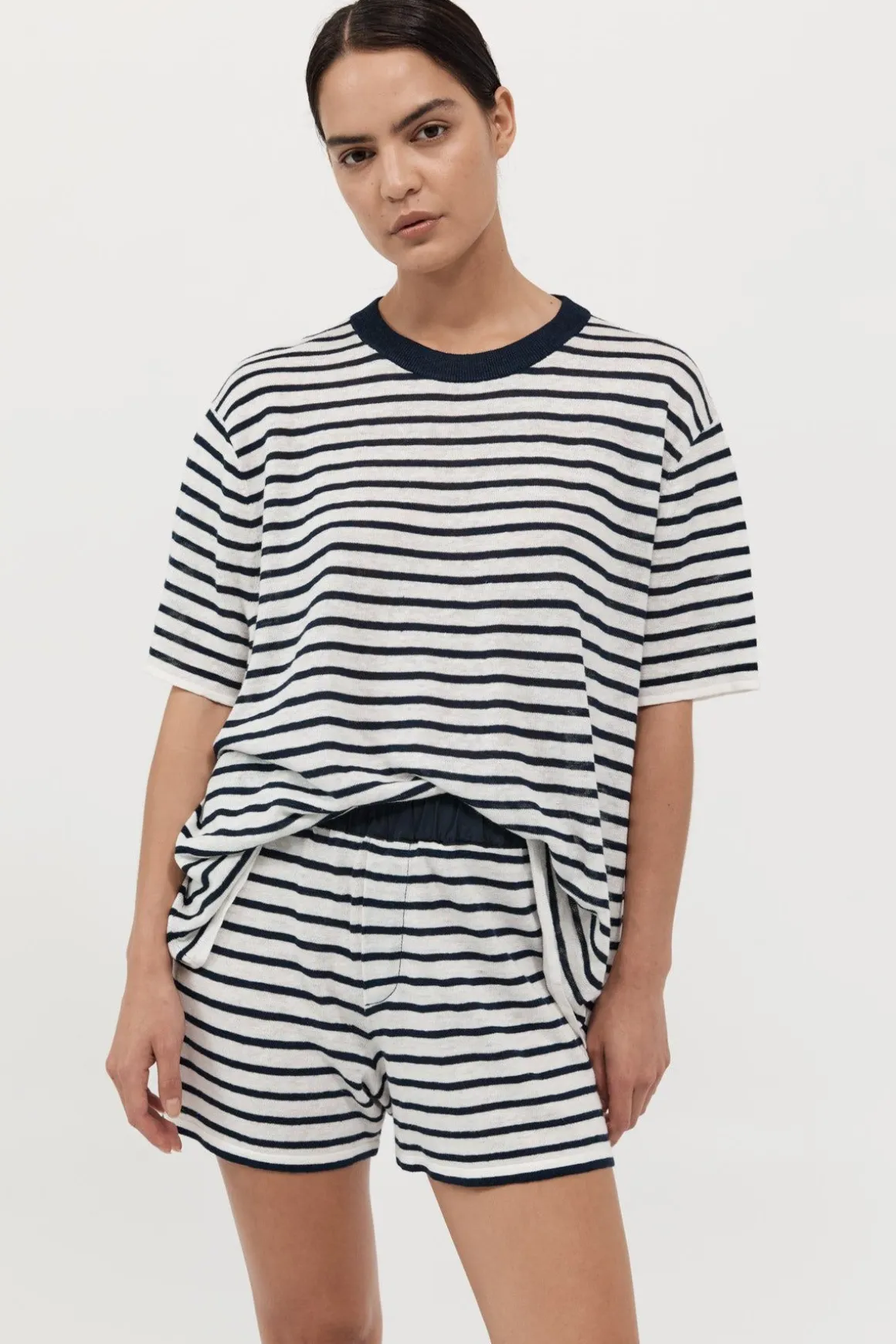 St. Agni Copain Knit Shorts - Brenton Stripe