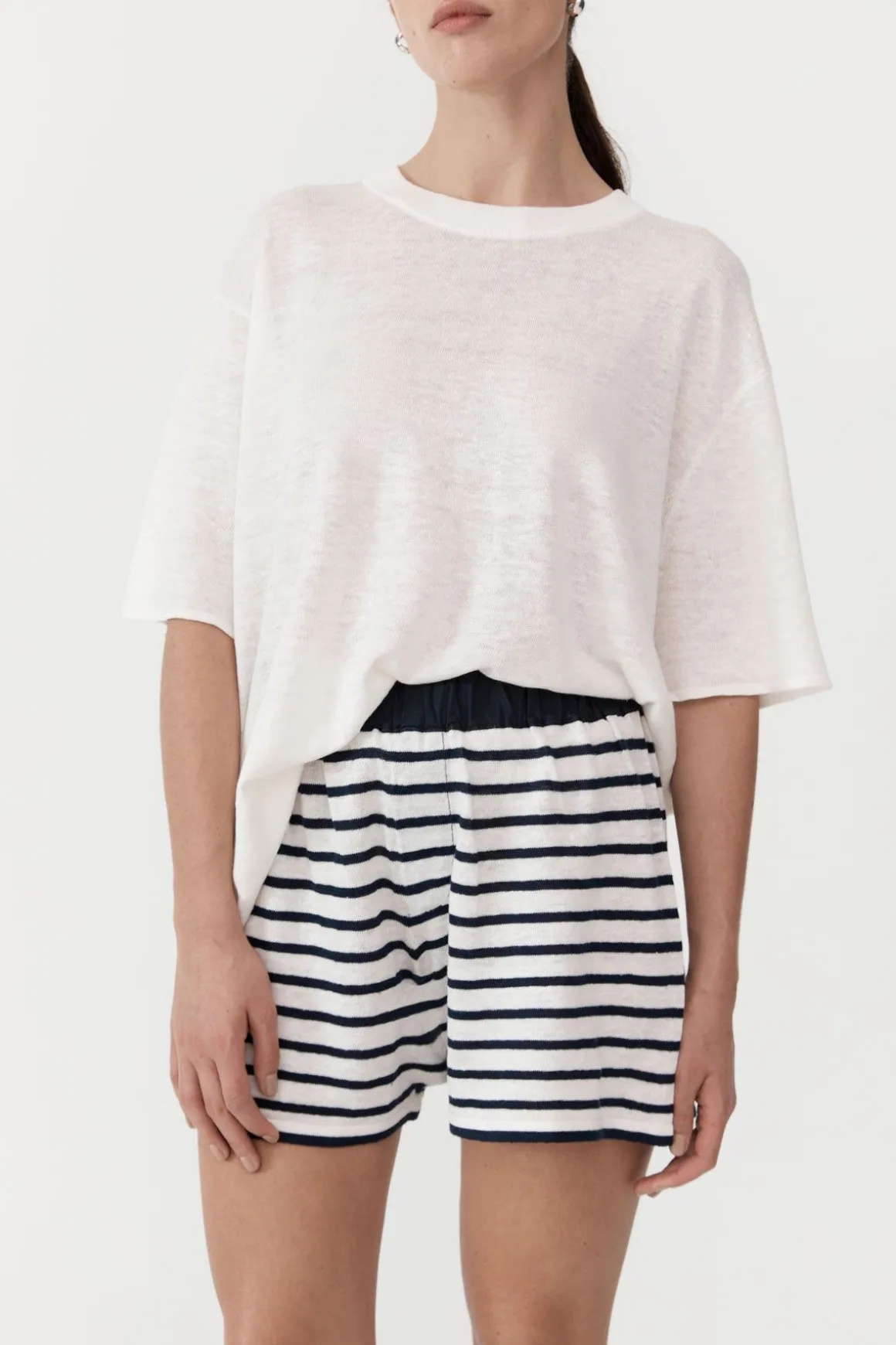 St. Agni Copain Knit Shorts - Brenton Stripe