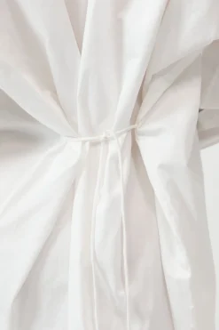 St. Agni Cotton Oversized Shirt Dress - White