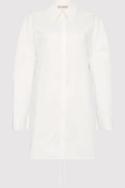 St. Agni Cotton Oversized Shirt Dress - White