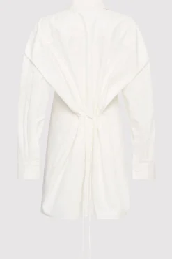 St. Agni Cotton Oversized Shirt Dress - White