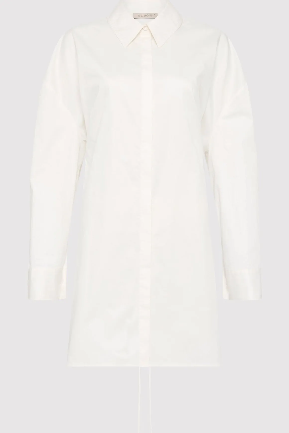 St. Agni Cotton Oversized Shirt Dress - White