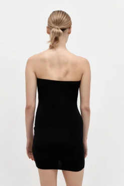 St. Agni Curve Knit Mini Dress - Black
