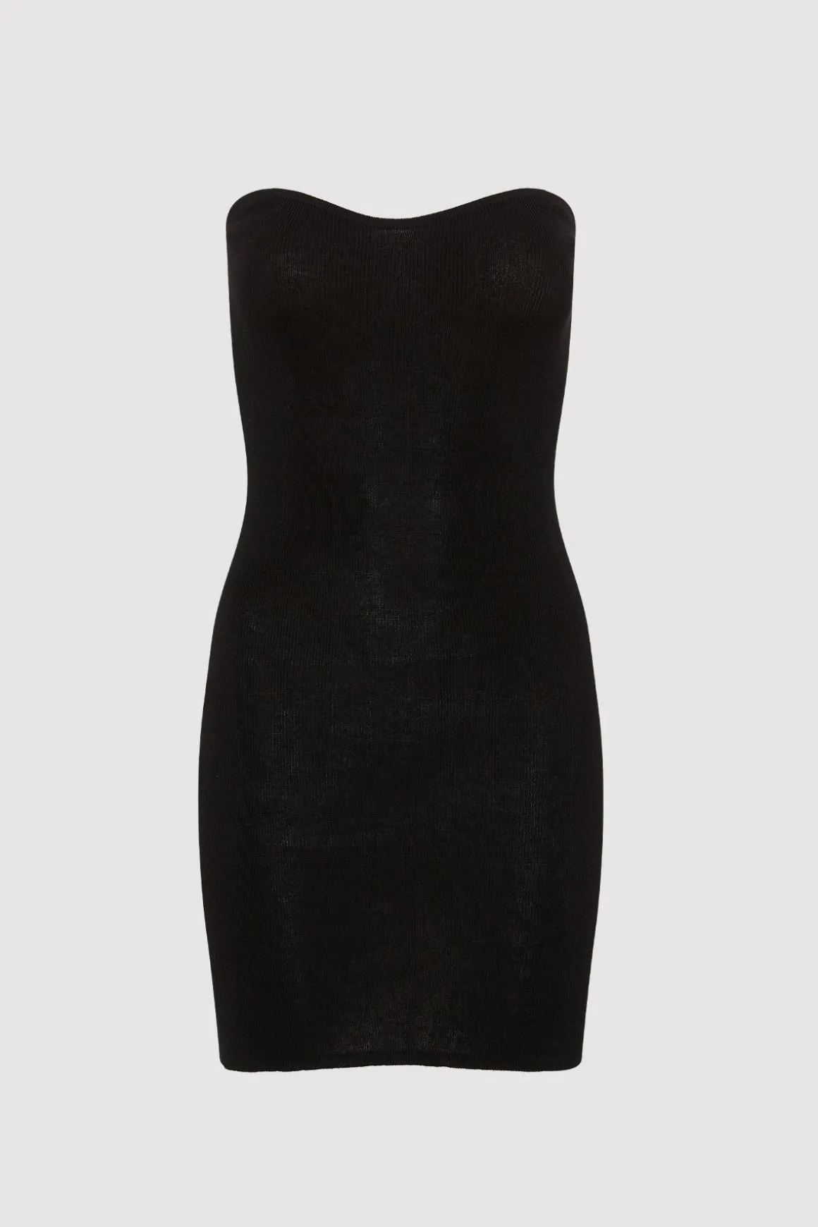 St. Agni Curve Knit Mini Dress - Black