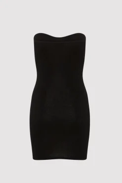 St. Agni Curve Knit Mini Dress - Black