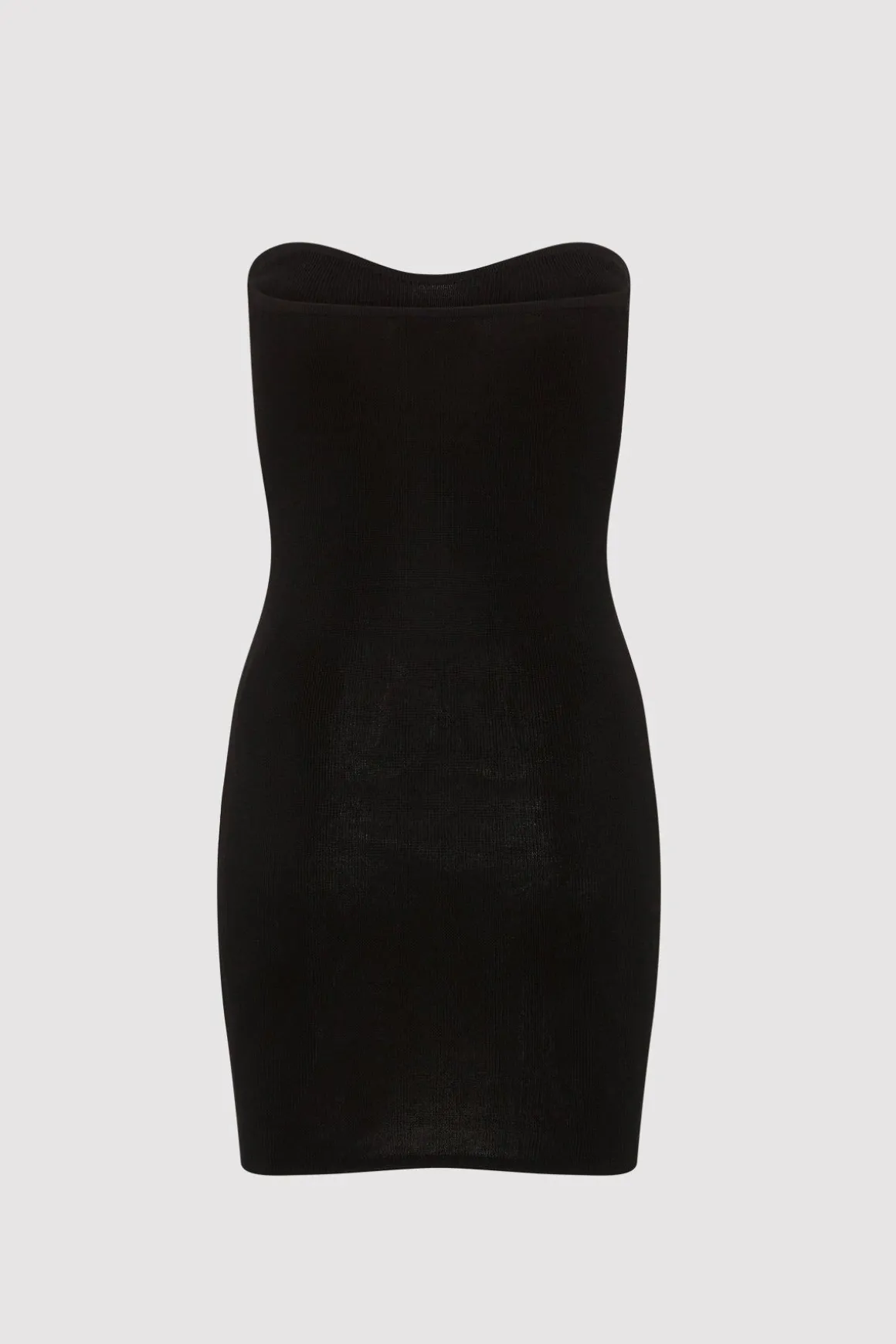 St. Agni Curve Knit Mini Dress - Black