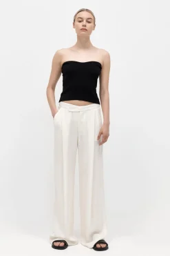 St. Agni Curve Knit Top - Black