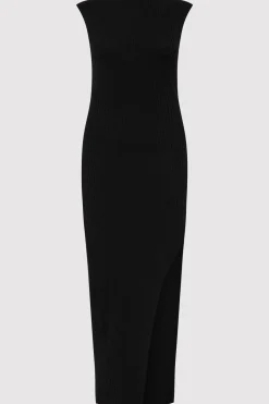 St. Agni Cut Away Knit Dress - Black