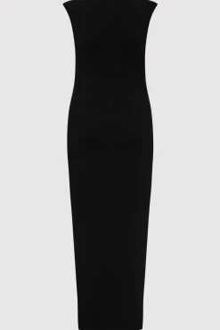 St. Agni Cut Away Knit Dress - Black