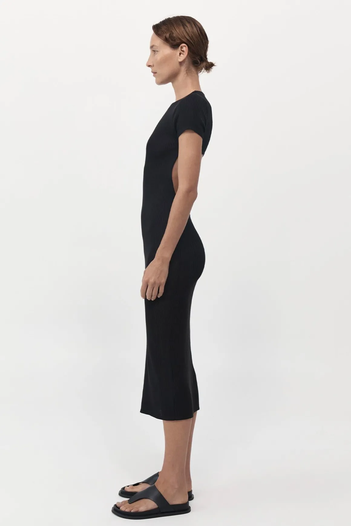 St. Agni Cut Out Knit Dress - Black