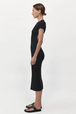 St. Agni Cut Out Knit Dress - Black
