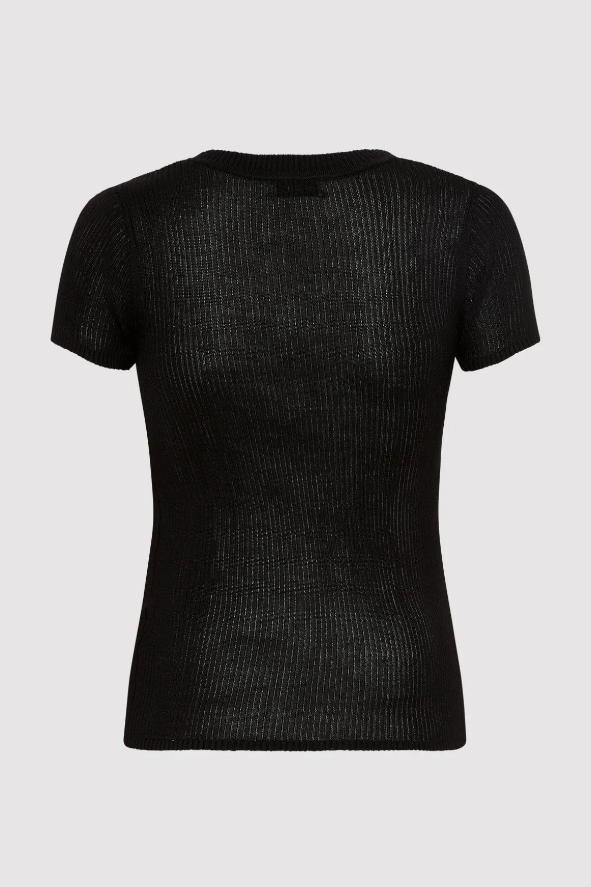 St. Agni Cut Out Knit Tee - Black