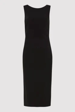 St. Agni Cut Out Midi Dress - Black