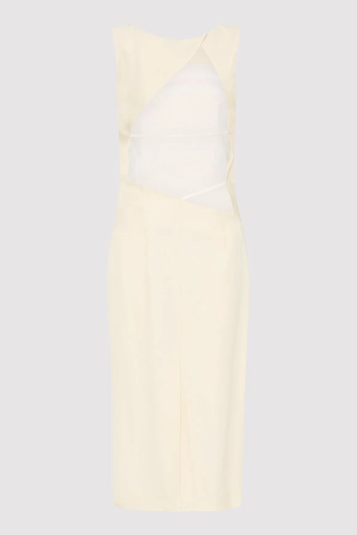 St. Agni Cut Out Midi Dress - Cool White