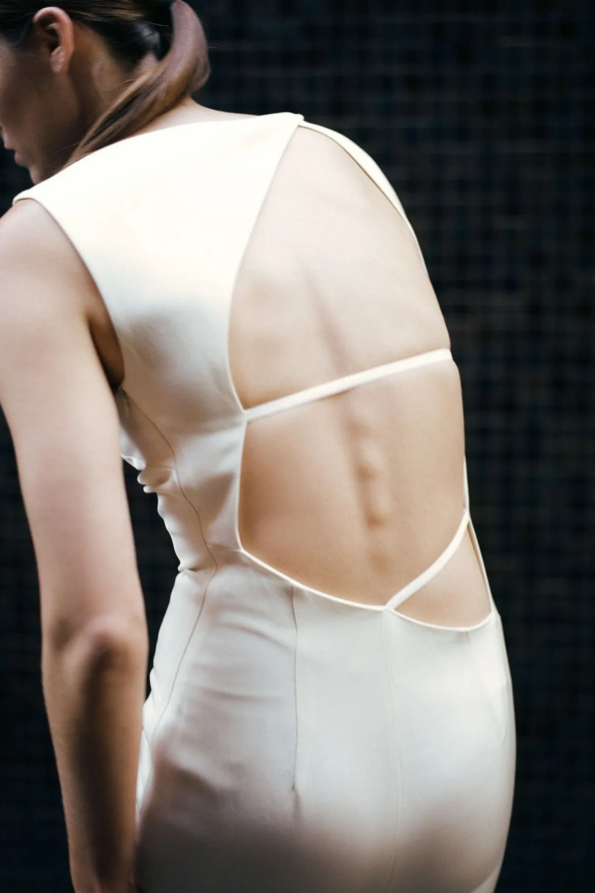St. Agni Cut Out Midi Dress - Cool White